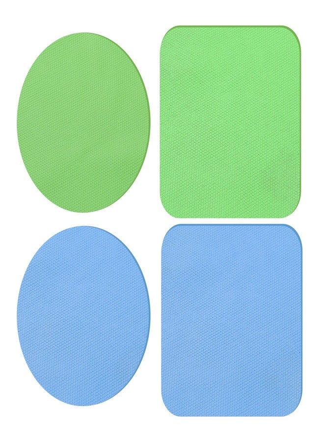 Imeepa 4PCS Jar Opener for Seniors with Arthritis - Rubber Gripper Pads, Bottle & Can Opener, Kitchen Gadgets (Light Blue + Green) - Image 1